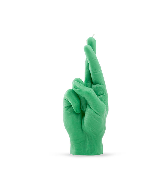 CandleHand CandleHand Kaars - Crossed Fingers - green