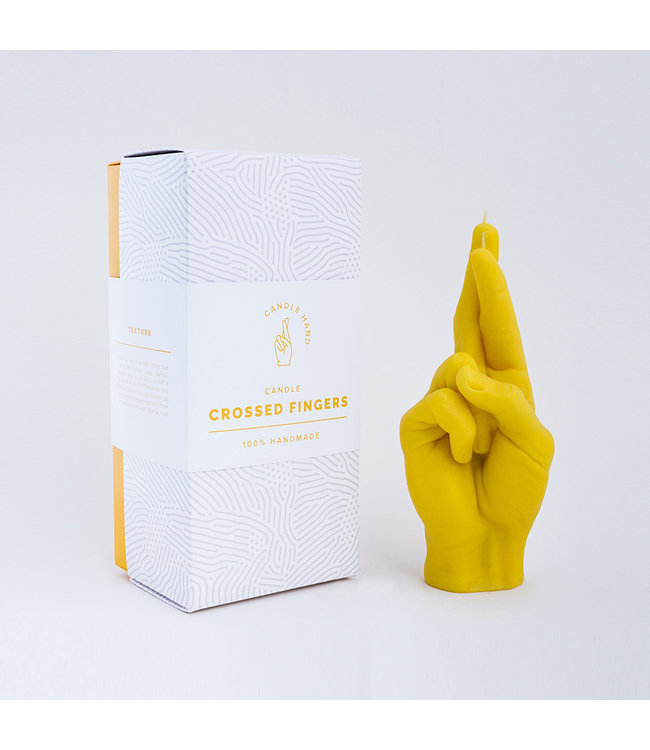CandleHand CandleHand Kaars - Crossed Fingers - yellow