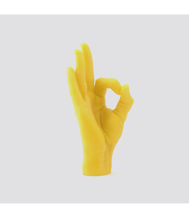 CandleHand CandleHand Kaars - OK - yellow