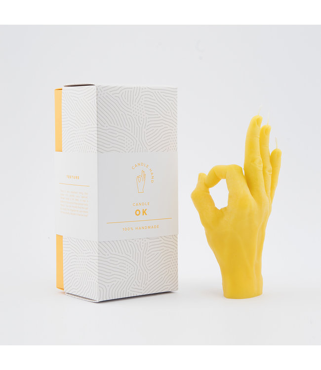 CandleHand CandleHand Kaars - OK - yellow