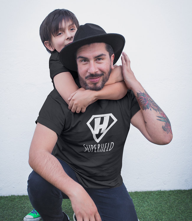 Kletskont Matching shirts Vader & Zoon | Mijn papa is een superheld