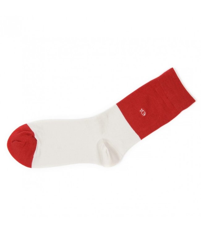 Billybelt Billy Belt Katoenen sokken bi-color Red - Beige | Maat 41-46