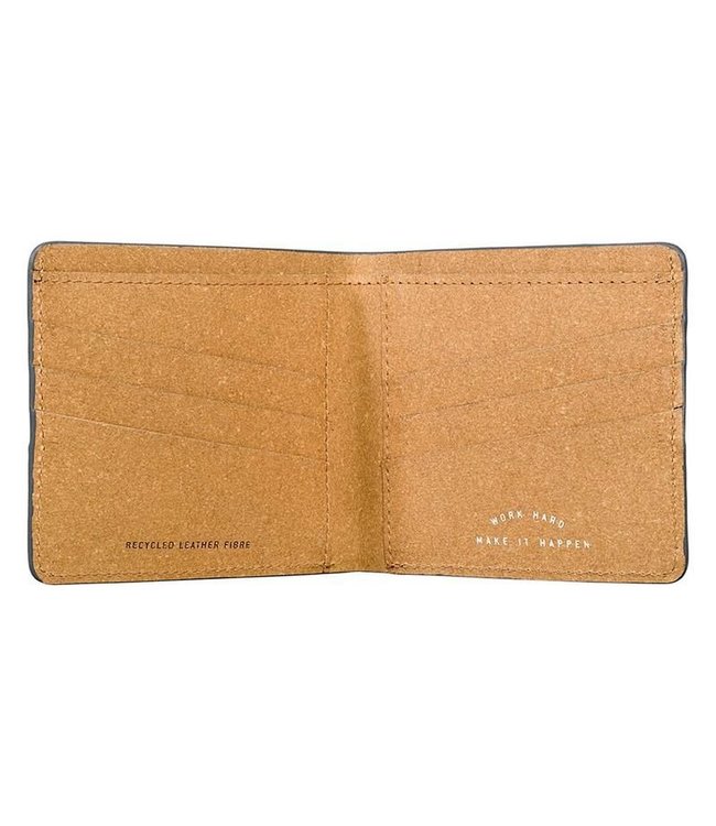 Gentlemen's Hardware Bi-Fold Wallet Recycled Leather Black & Tan