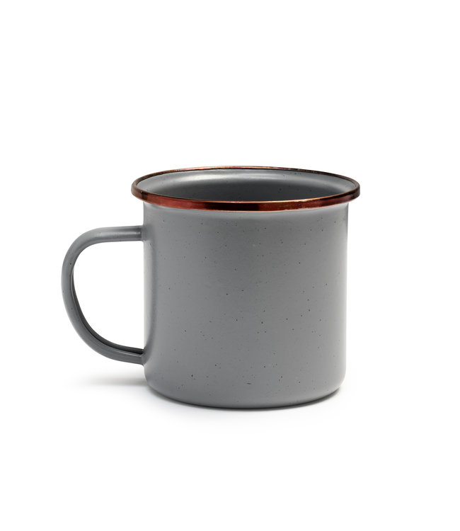 Barebones Enamel Cup/Beker - Stone grey - Set van 2