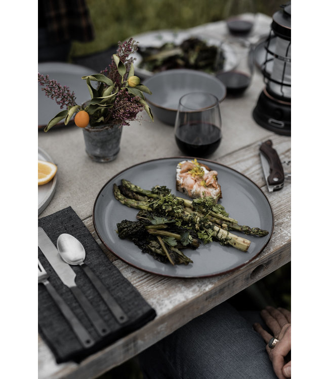 Barebones Enamel Cup/Beker - Stone grey - Set van 2