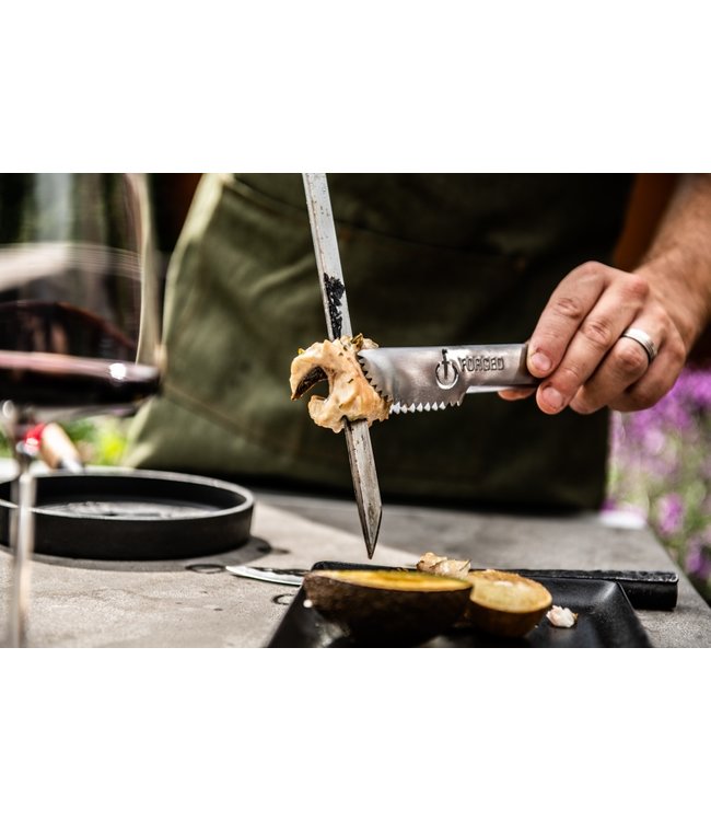 Forged Churrasco RVS serveertangen 4 st.