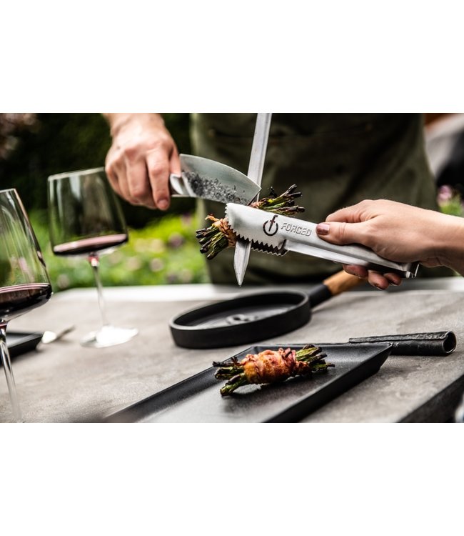 Forged Churrasco RVS serveertangen 4 st.