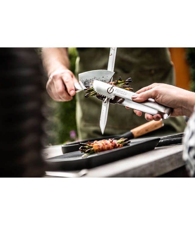 Forged Churrasco RVS serveertangen 4 st.