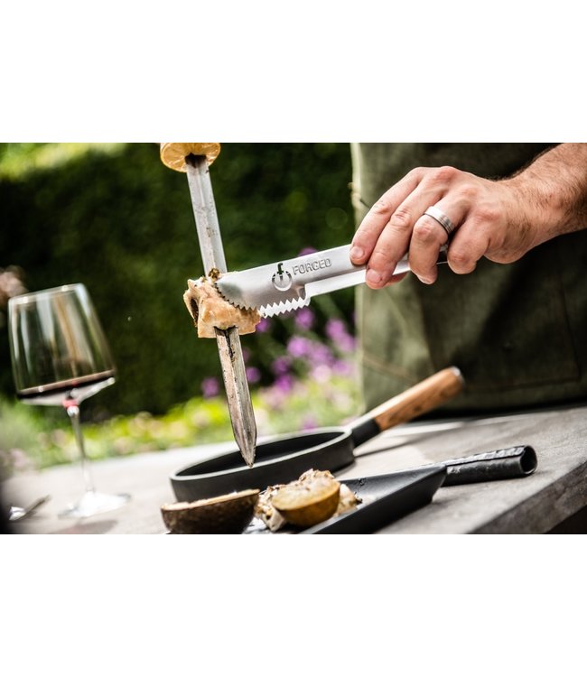Forged Churrasco RVS serveertangen 4 st.