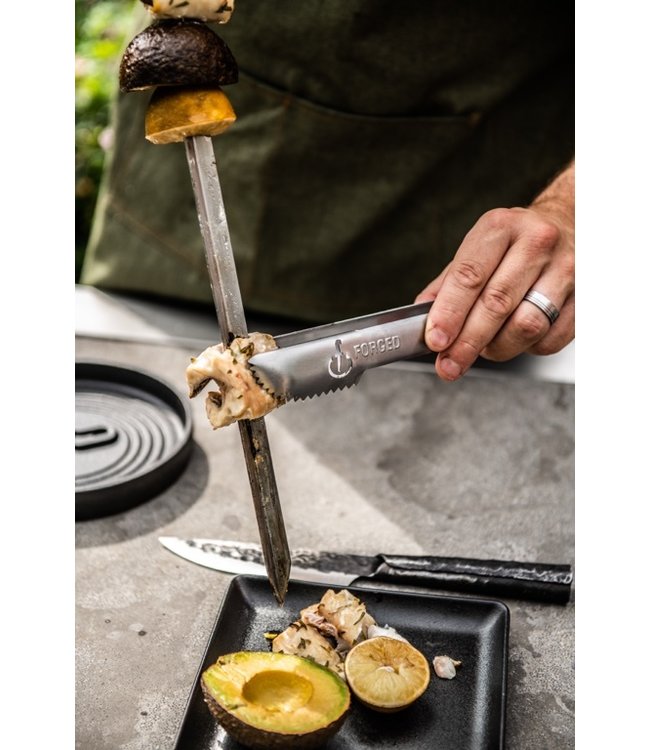 Forged Churrasco RVS serveertangen 4 st.