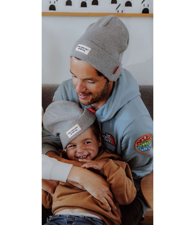 Hello Hossy Zo Vader Zo Zoon/Dochter Matching Mutsen- Urban Grey