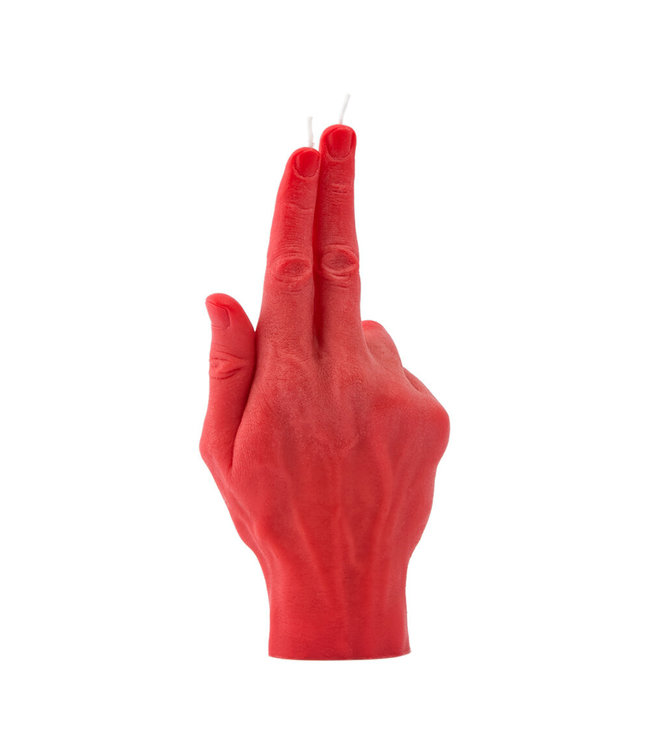 CandleHand Kaars - Gun Fingers - rood