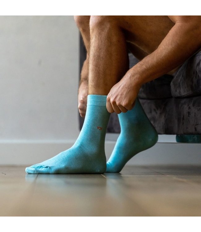 Billybelt Katoenen sokken Azuurblauw | Maat 41-46