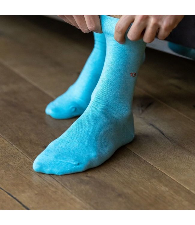 Billybelt Katoenen sokken Azuurblauw | Maat 41-46