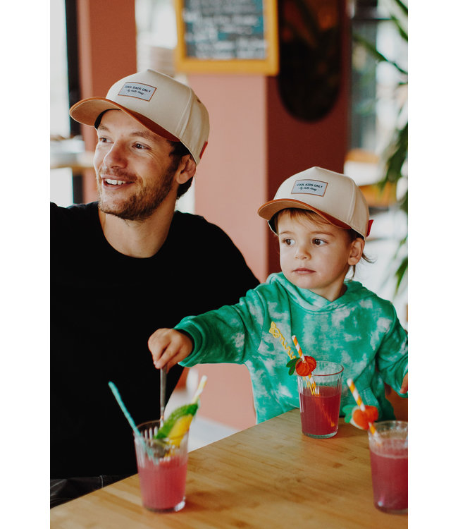 Hello Hossy Zo Vader Zo Zoon/Dochter Matching caps - Mini Beige