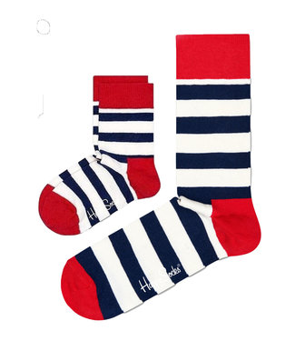 Happy Socks Zo Vader Zo Zoon/Dochter sokken Big Stripes Blue