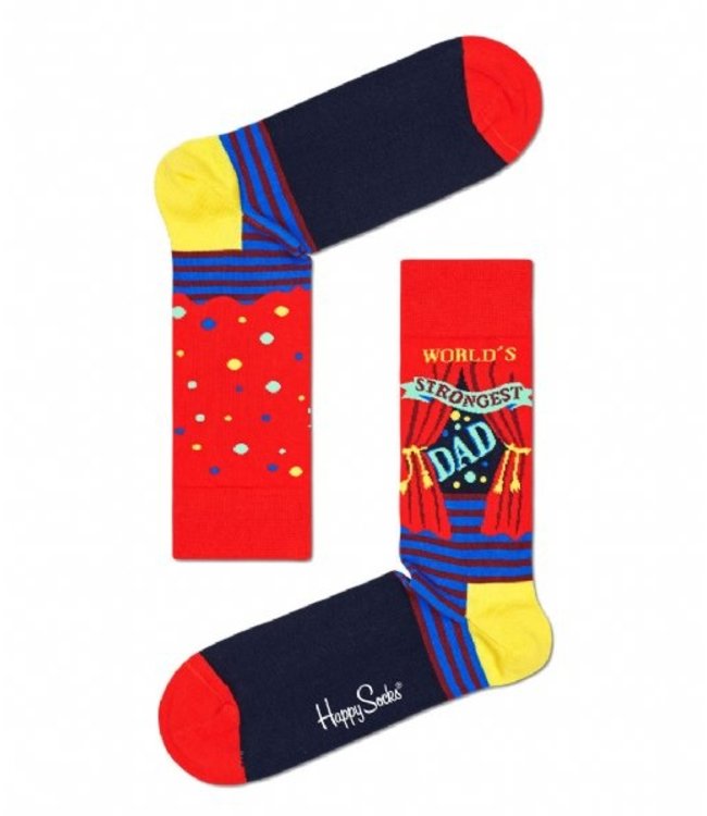 Happy Socks World's Strongest Dad sokken gift pack | maat 41-46