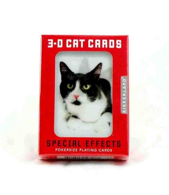 Kikkerland Speelkaarten 3D katten