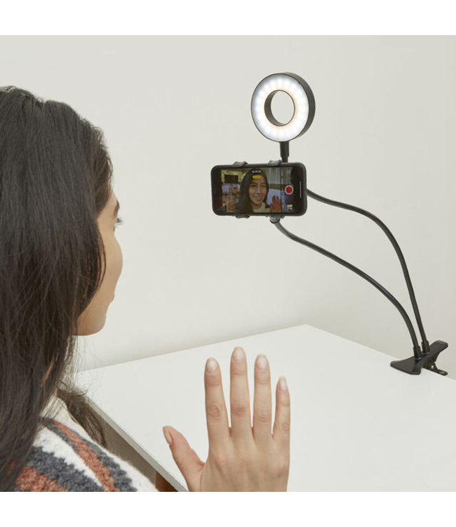 Kikkerland Live Streaming set | incl. telefoonhouder en licht