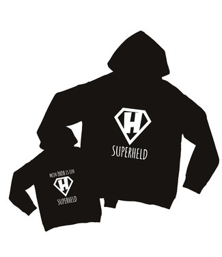 Eenmannenkado.nl Matching hoodies Vader & Zoon/Dochter | Superheld