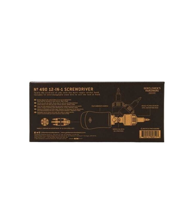 Gentlemen's Hardware 12-in-1 Schroevendraaier Multi-tool