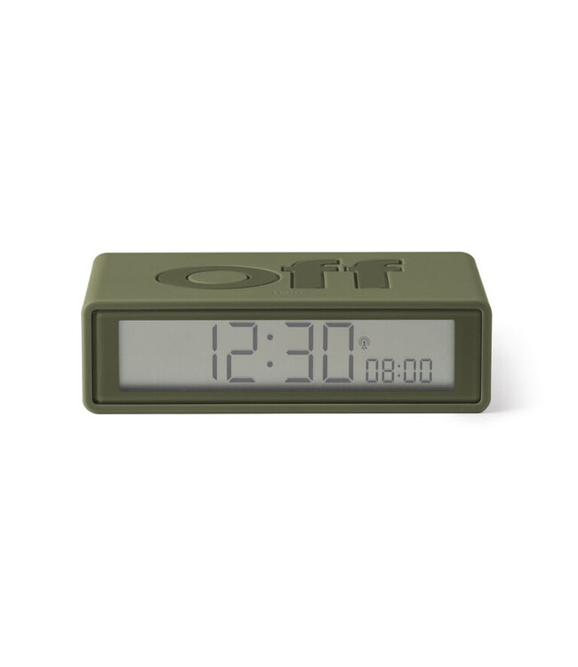 Lexon Digitale wekker FLIP+ | rubber khaki