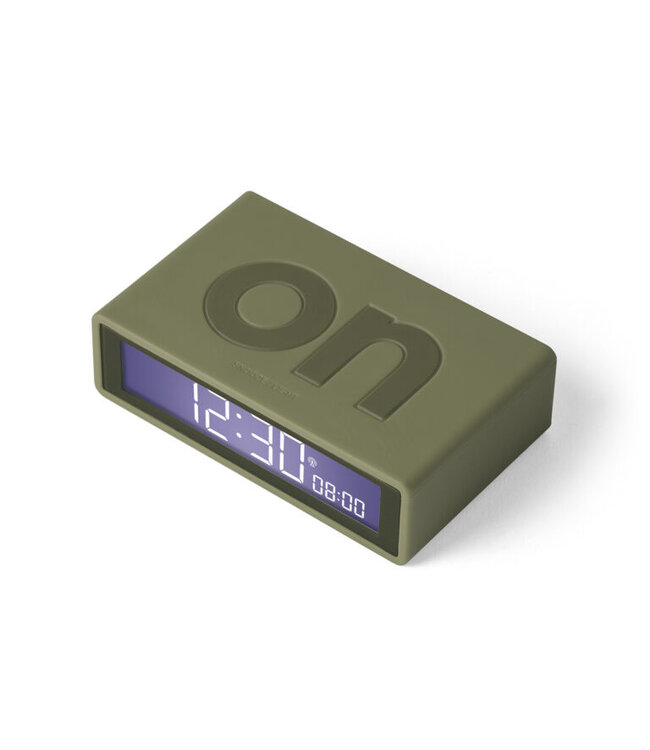 Lexon Digitale wekker FLIP+ | rubber khaki