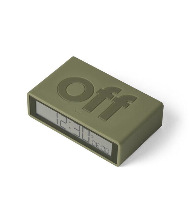 Lexon Digitale wekker FLIP+ | rubber khaki