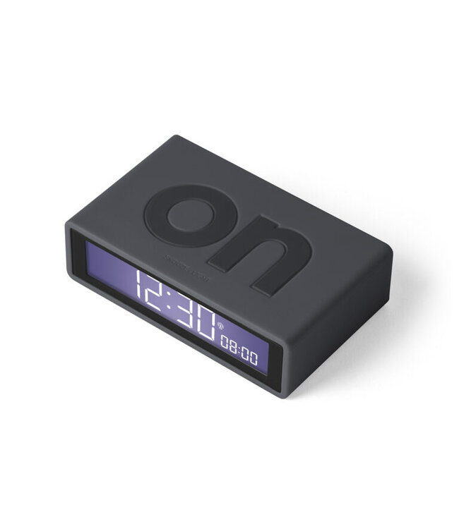 Lexon Digitale wekker FLIP+ | rubber zwart