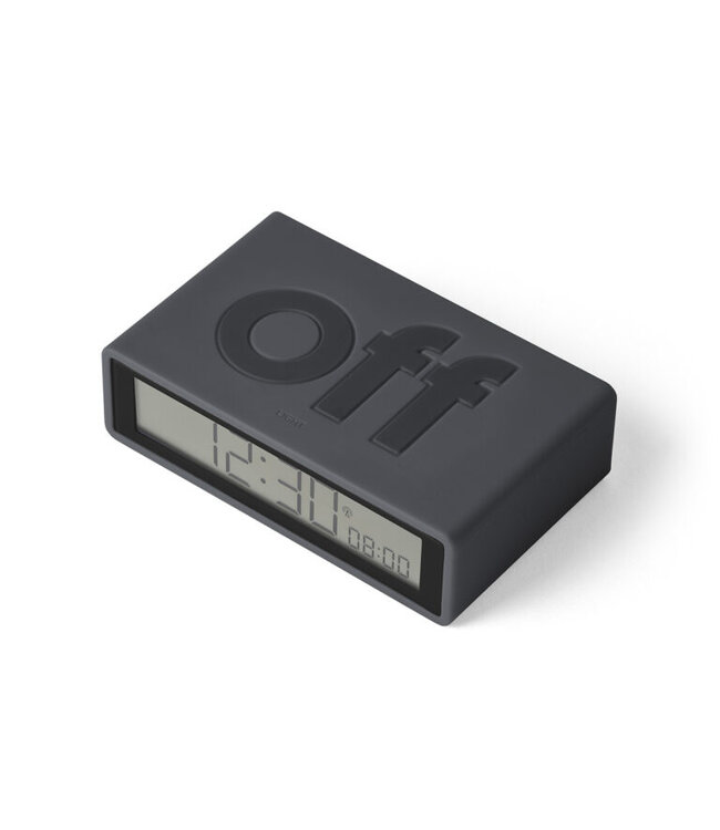 Lexon Digitale wekker FLIP+ | rubber zwart