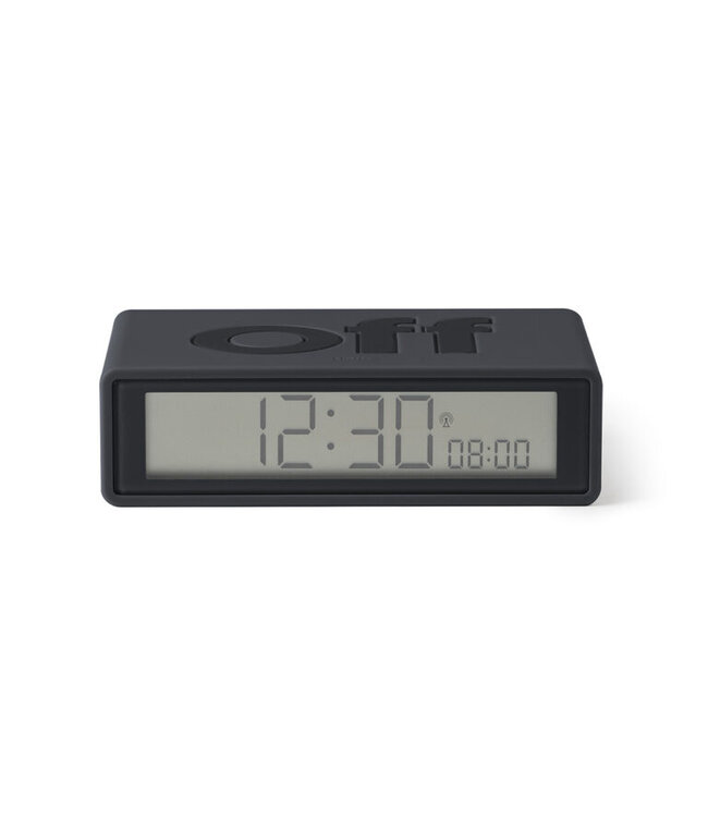 Lexon Digitale wekker FLIP+ | rubber zwart