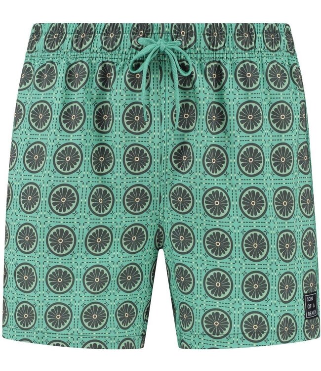 Son of a Beach Zo Vader Zo Zoon/Dochter Matching zwembroeken - Nepal Groen