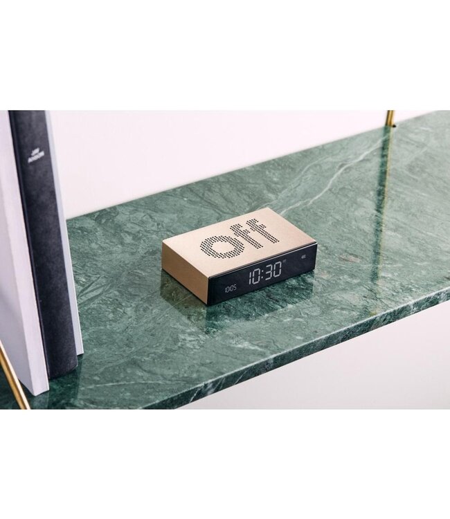 Lexon Digitale wekker FLIP Premium | gold metal