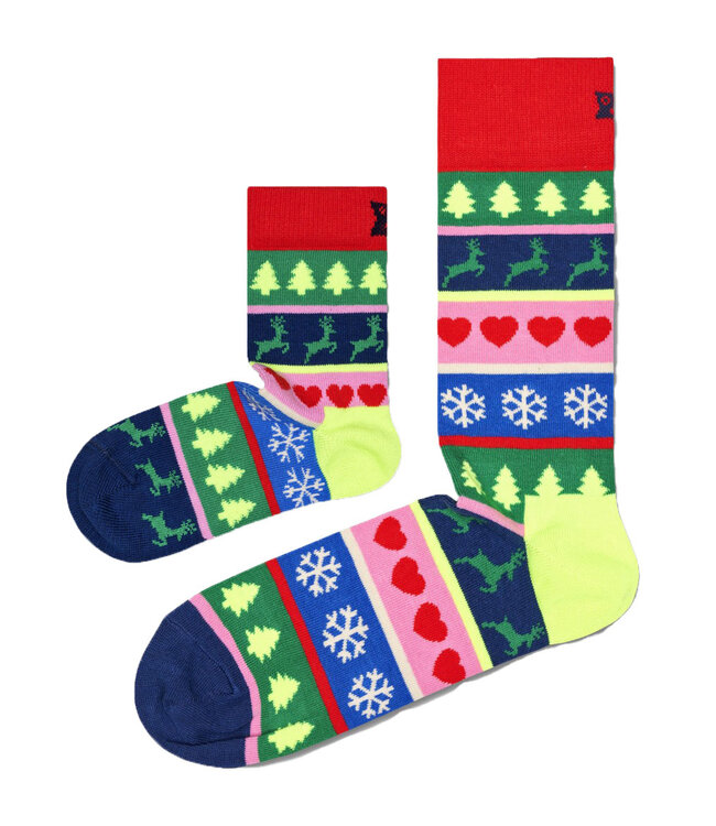 Happy Socks Matching sokken Christmas Stripes