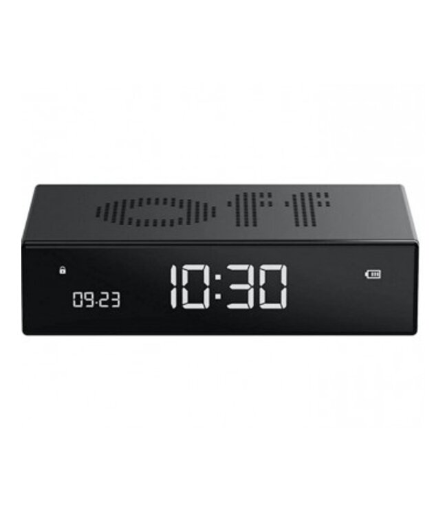 Lexon Digitale wekker FLIP Premium | black metal