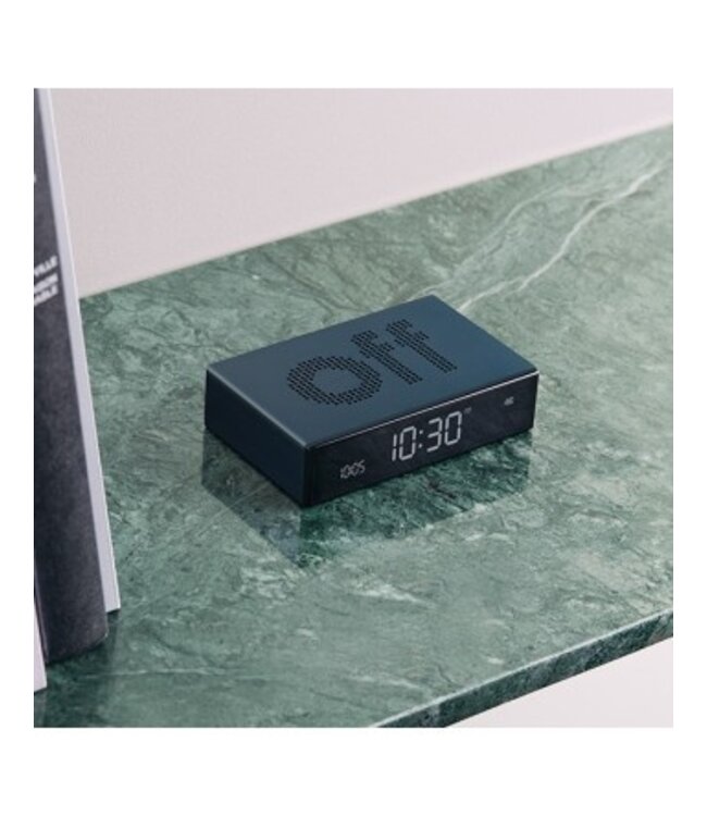 Lexon Digitale wekker FLIP Premium | black metal