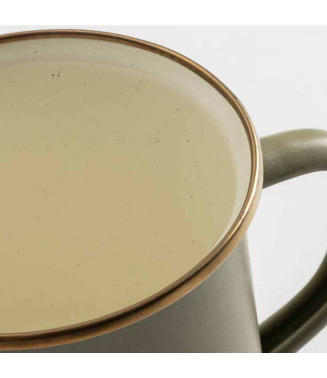Barebones Enamel Cup/Beker - Olive - Set van 2