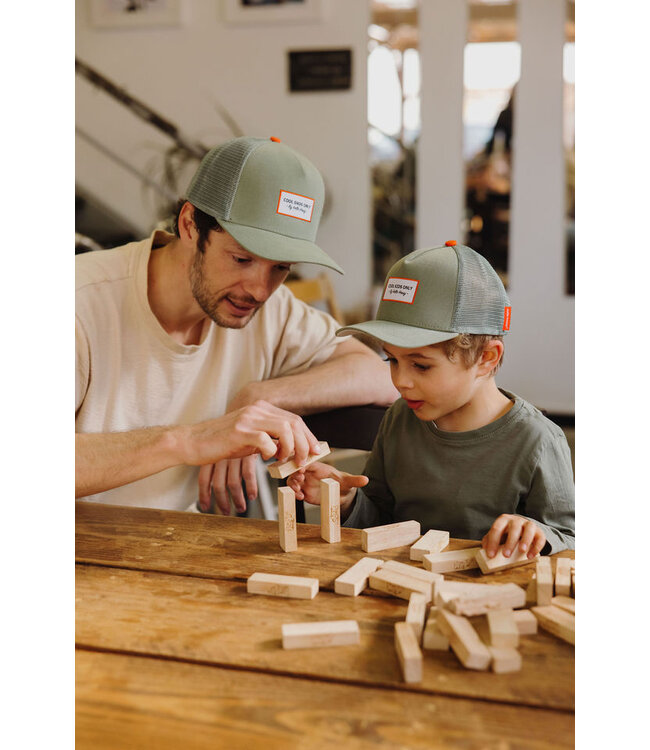 Hello Hossy Zo Vader Zo Zoon/Dochter Matching caps - Mini Olive