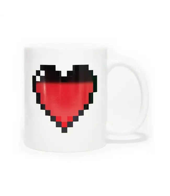 Kikkerland Kleur veranderende Pixel Hart mok