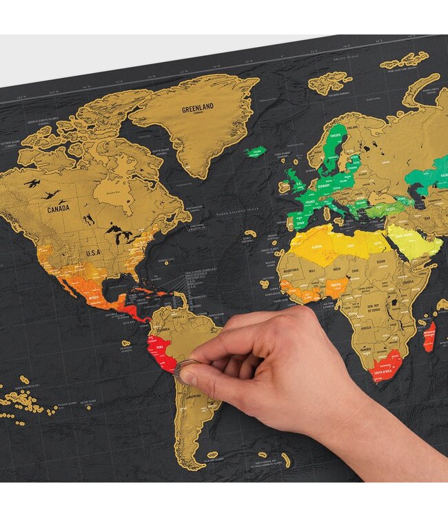 Suck UK Wereldkaart Scratch map Deluxe