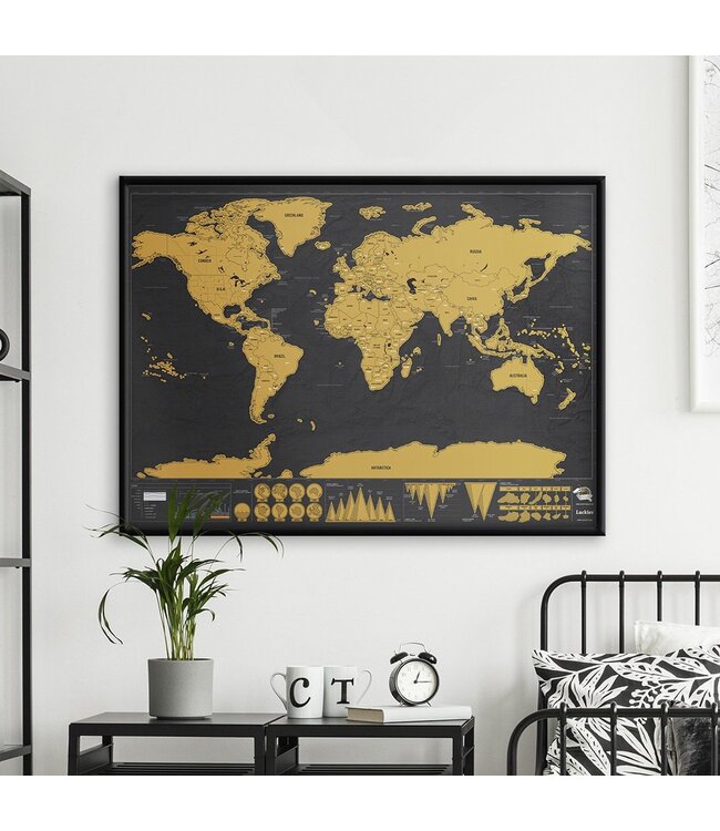 Suck UK Wereldkaart Scratch map Deluxe