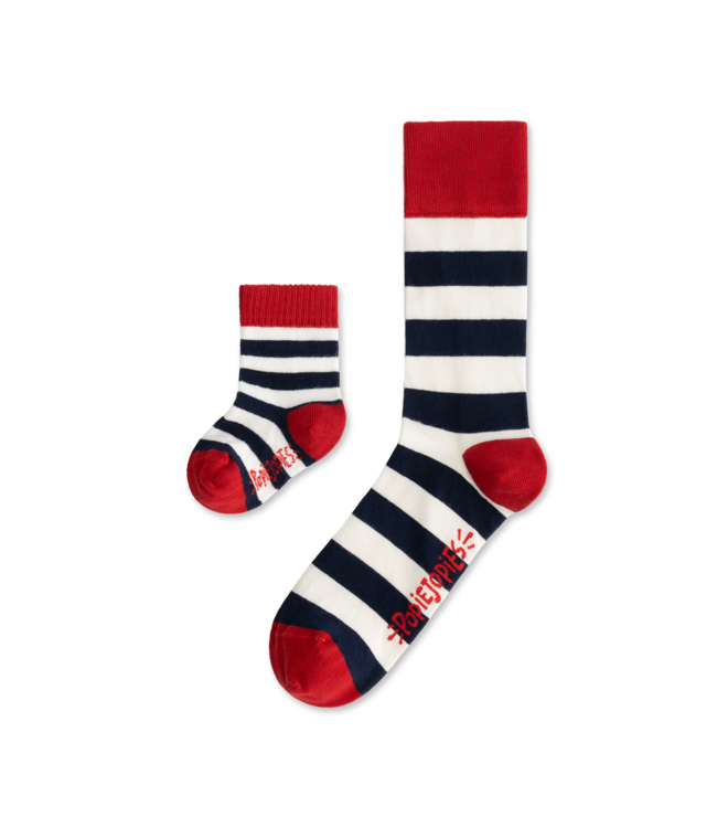 Popiejopies Matching sokken Streepje Voor | rood-wit-blauw