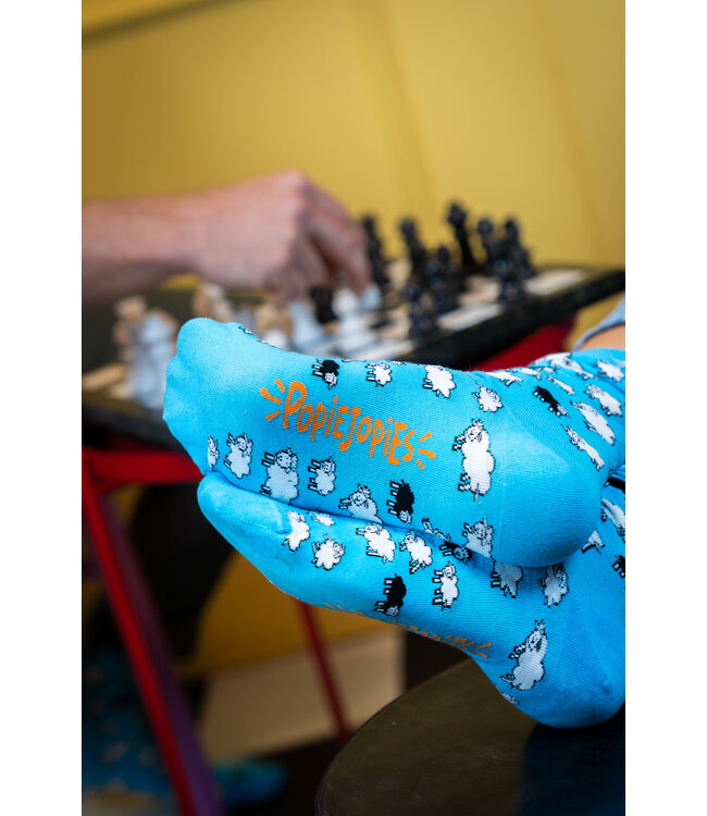 Popiejopies Matching sokken Eigenwijze Schapen | blauw