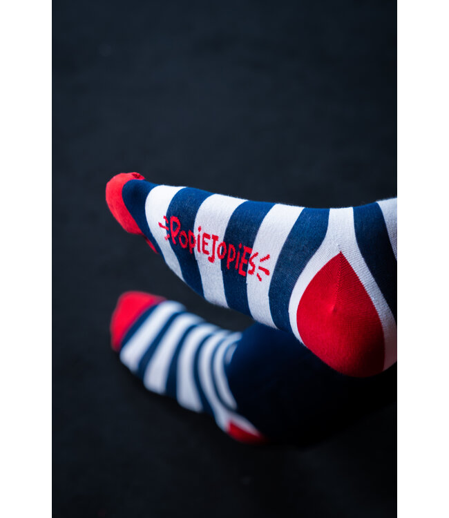 Popiejopies Matching sokken Streepje Voor | rood-wit-blauw