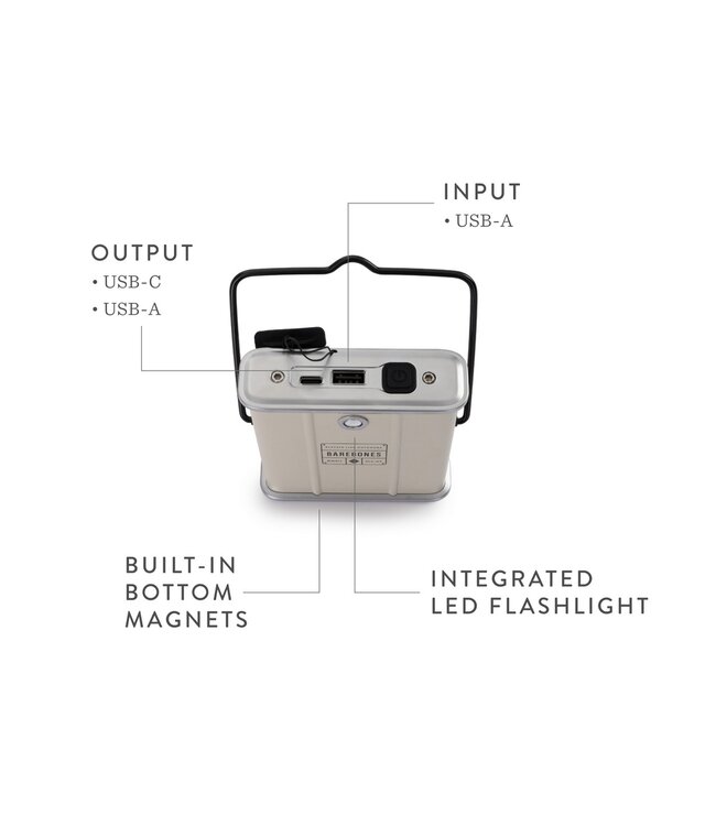 Barebones Powerbank Vintage White - 10.000 Mah