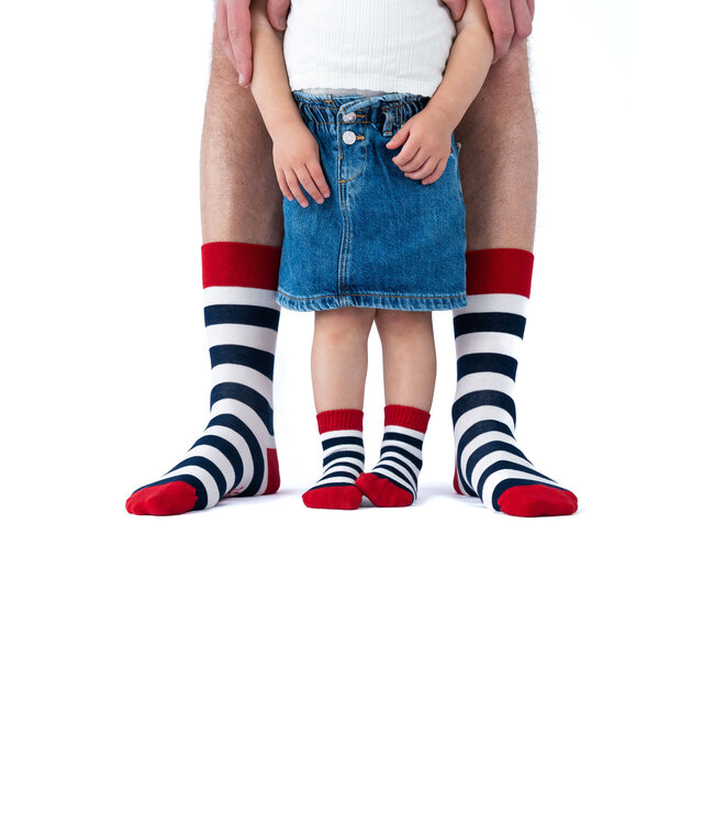 Popiejopies Matching sokken Streepje Voor | rood-wit-blauw
