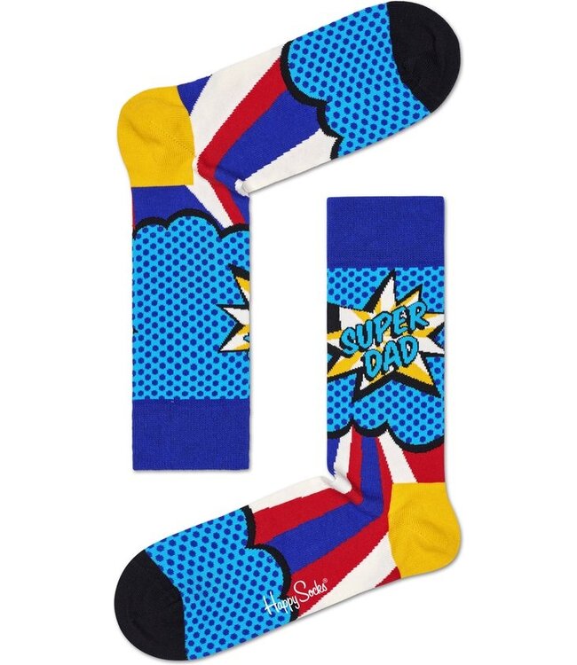 Happy Socks Super Dad Happy Socks gift set - 3 paar
