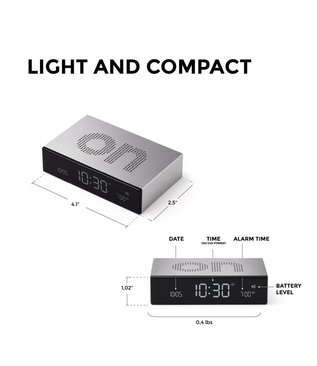 Lexon Digitale wekker FLIP Premium | dark green