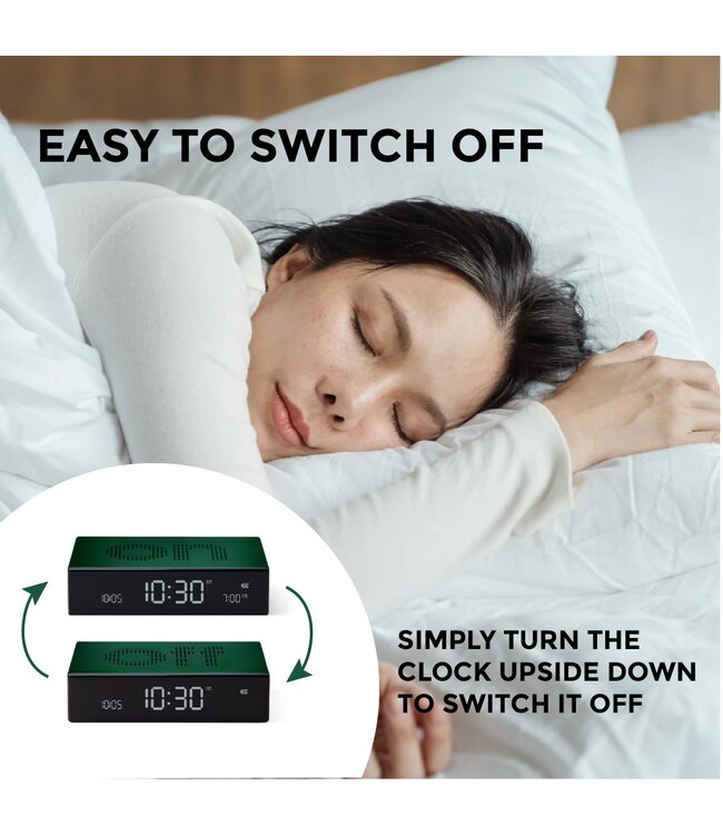 Lexon Digitale wekker FLIP Premium | dark green