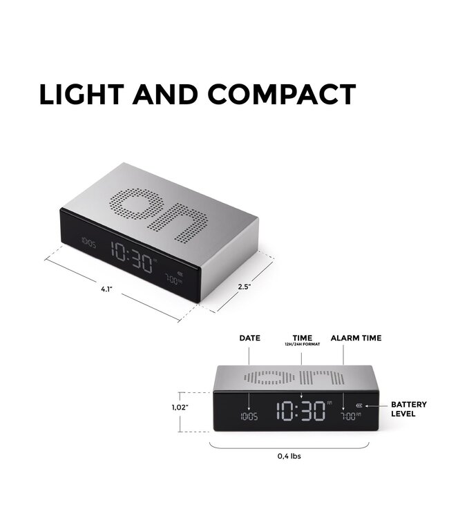 Lexon Digitale wekker FLIP Premium | light purple